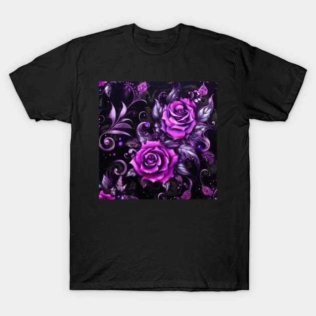 Rose pattern T-Shirt by Enchanted Reverie